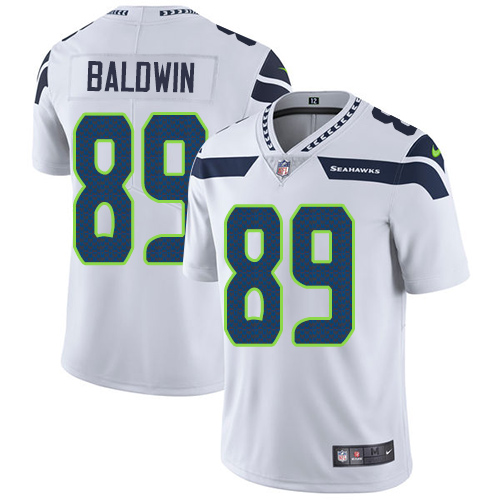 Nike Seahawks #89 Doug Baldwin White Men's Stitched NFL Vapor Untouchable Limited Jersey - Click Image to Close